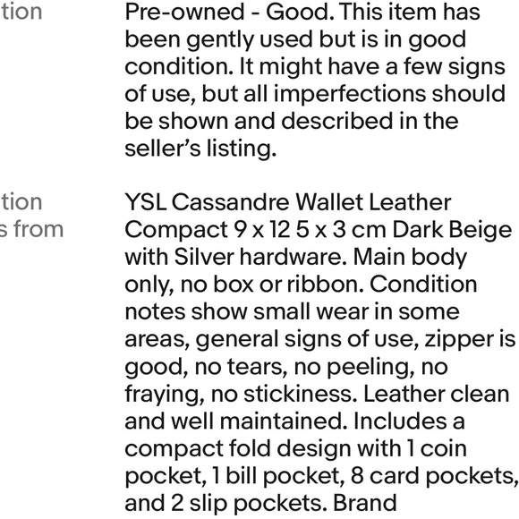 Yves Saint Laurent Brown Leather Wallet - Picture 12 of 12